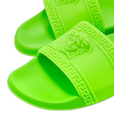 versace slides green